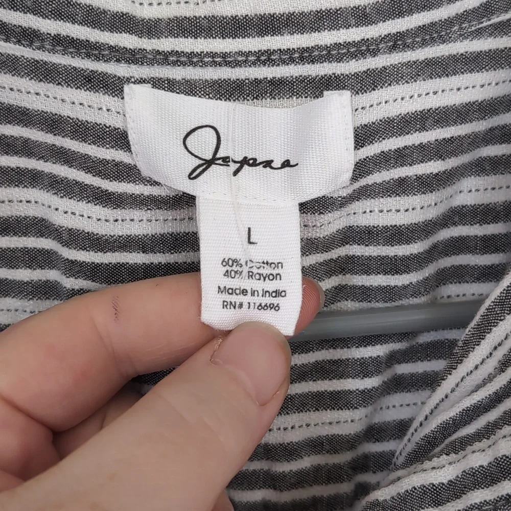 Japna Black and White Striped Dress - Picture 2 of 5